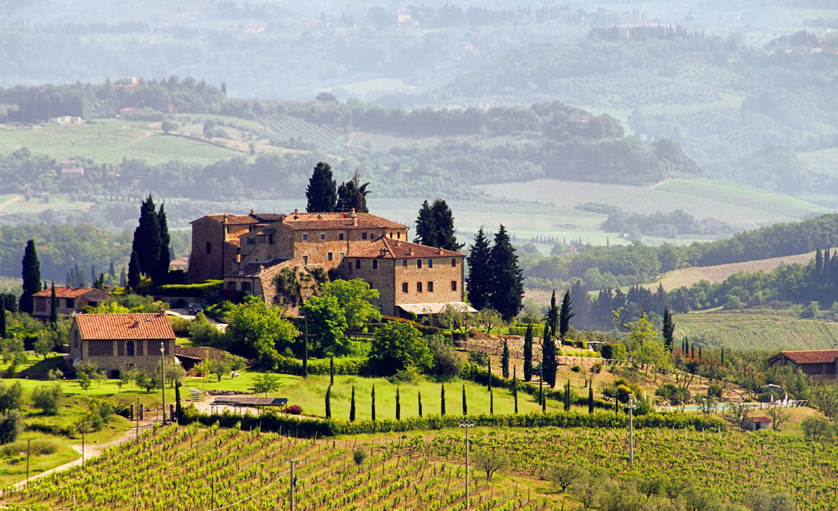 Spektakuläre Landschaft der Toskana in Italien